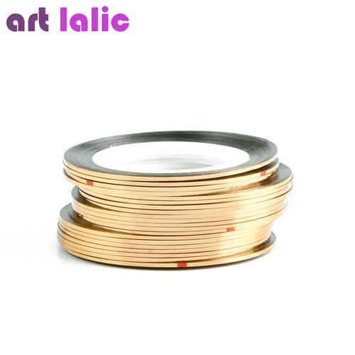 10 Rolls Nail Art Striping Tapes, Nail Liner Stickers, Nail Decals, - Shemen Beauty
