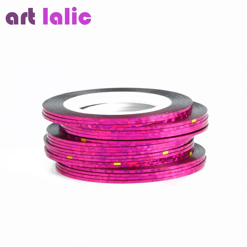 10 Rolls Nail Art Striping Tapes, Nail Liner Stickers, Nail Decals, - Shemen Beauty