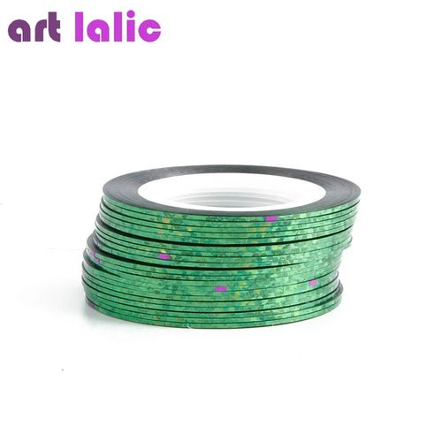 10 Rolls Nail Art Striping Tapes, Nail Liner Stickers, Nail Decals, - Shemen Beauty