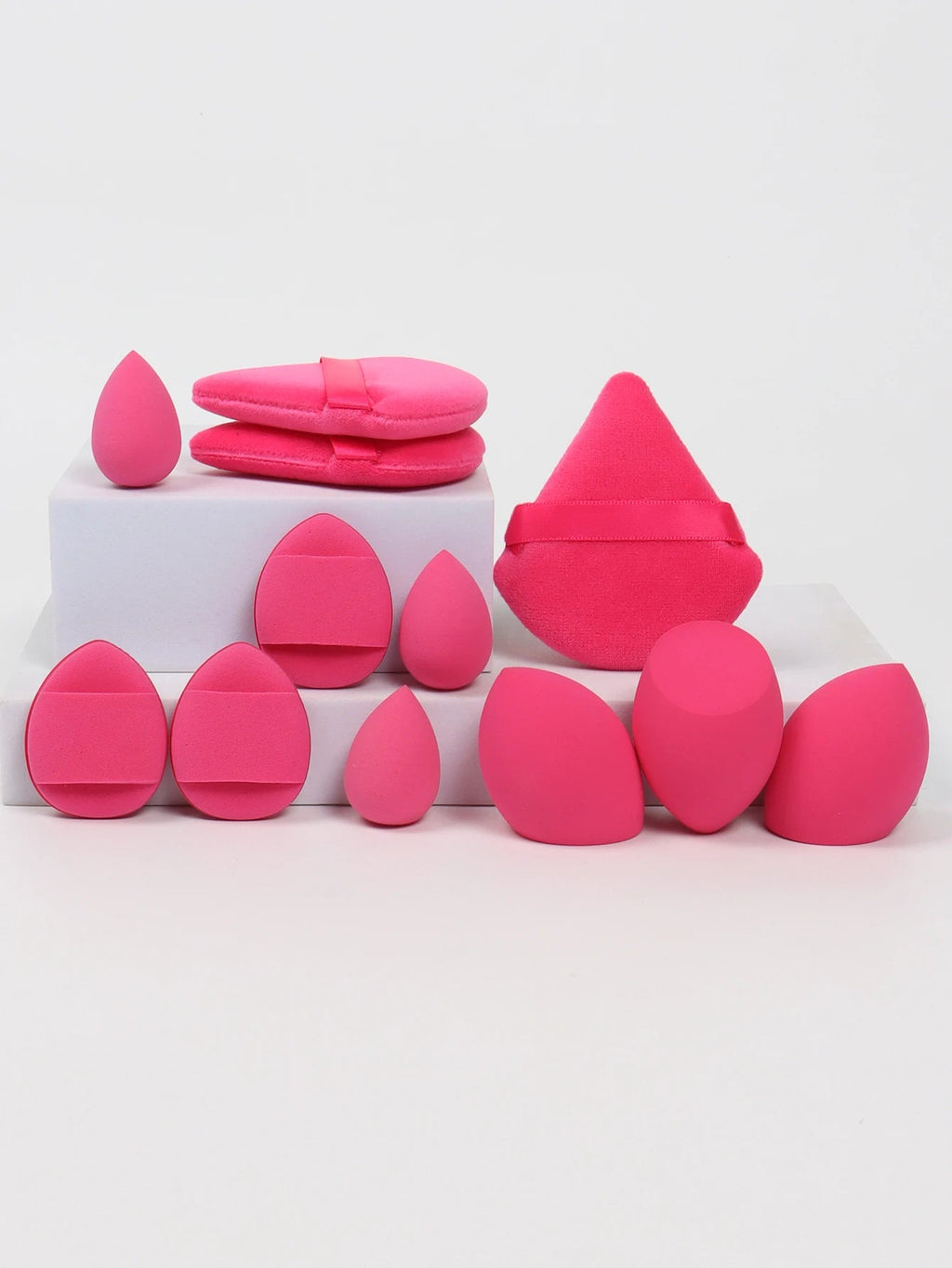 12 - Piece All - Purpose Makeup Sponge Set, Made of 3 Loose Powder Puffs, - Shemen Beauty