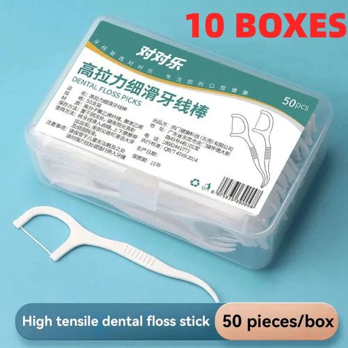 1/2/3/5/10 Box Portable Disposable Dental Floss Plastic Toothpick - Shemen Beauty