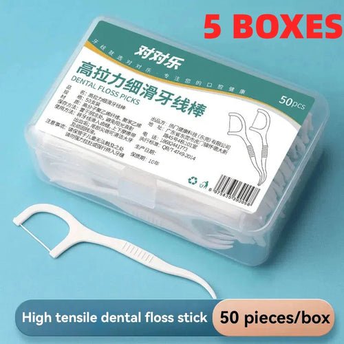 1/2/3/5/10 Box Portable Disposable Dental Floss Plastic Toothpick - Shemen Beauty