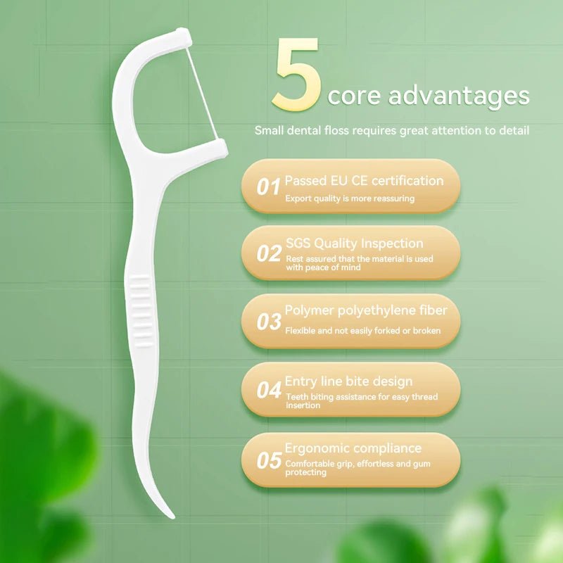1/2/3/5/10 Box Portable Disposable Dental Floss Plastic Toothpick - Shemen Beauty