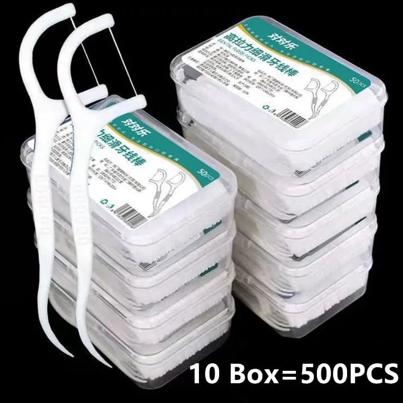 1/2/3/5/10 Box Portable Disposable Dental Floss Plastic Toothpick - Shemen Beauty