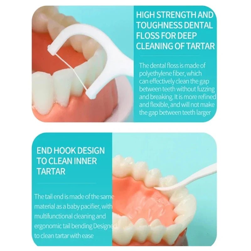 1/2/3/5/10 Box Portable Disposable Dental Floss Plastic Toothpick - Shemen Beauty