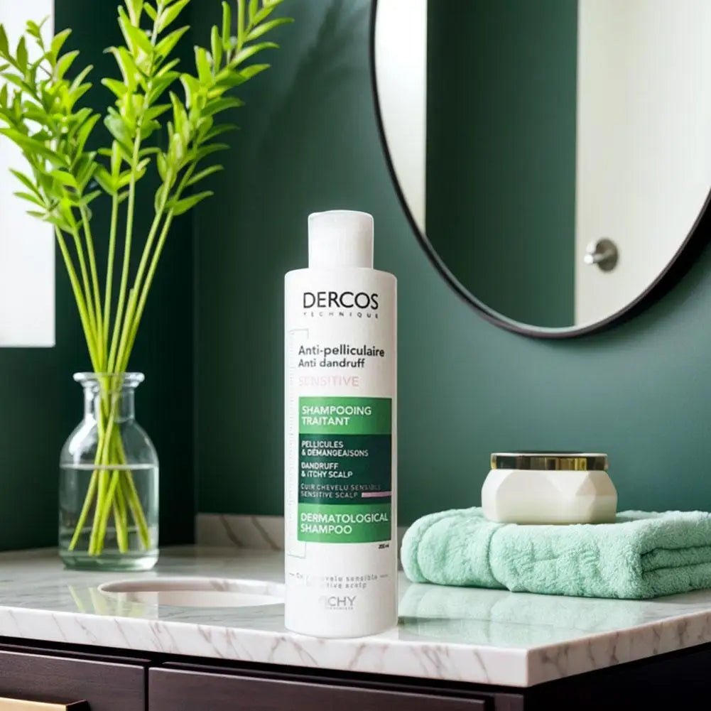 1/3PCS Vichy Green Label Shampoo 200ml Root Anti Dandruff Cleaning Para Sa Malinaw Na Skalp Gentle Shampoo Nourishes Hair Roots - Shemen Beauty