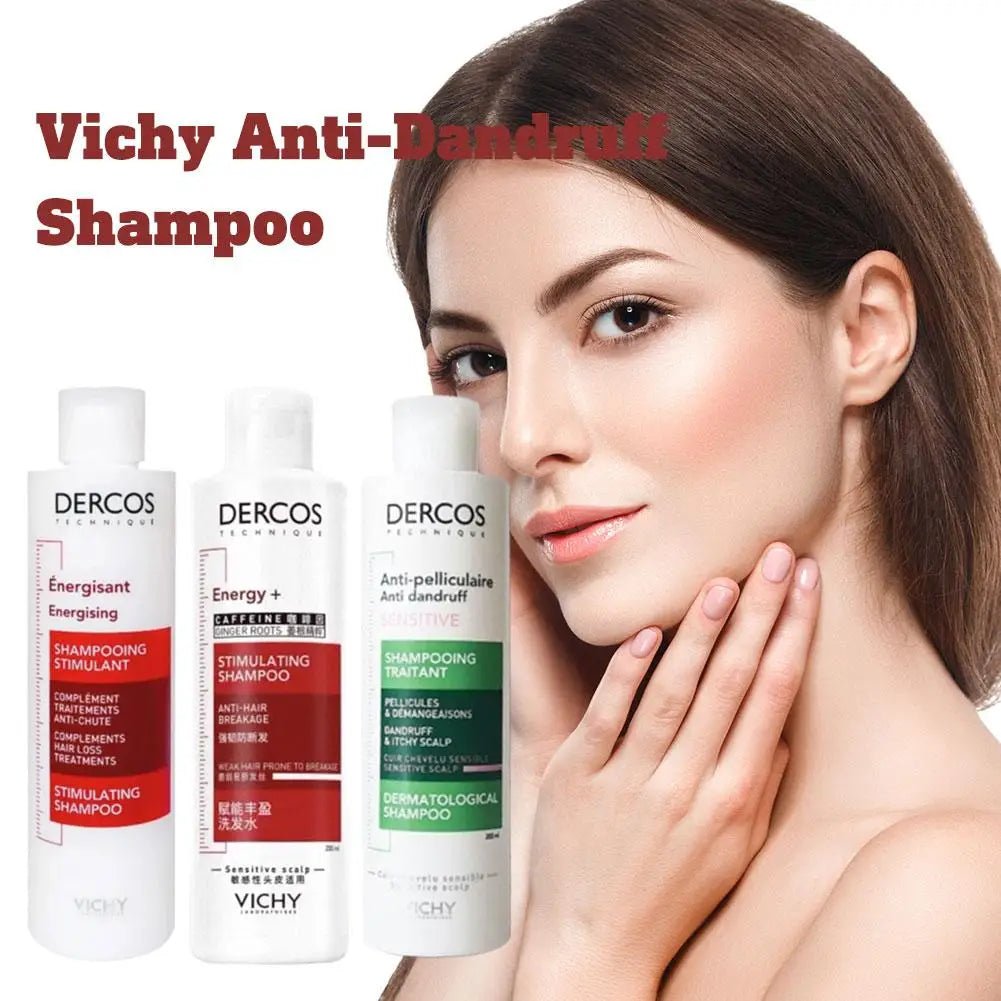 1/3PCS Vichy Green Label Shampoo 200ml Root Anti Dandruff Cleaning Para Sa Malinaw Na Skalp Gentle Shampoo Nourishes Hair Roots - Shemen Beauty