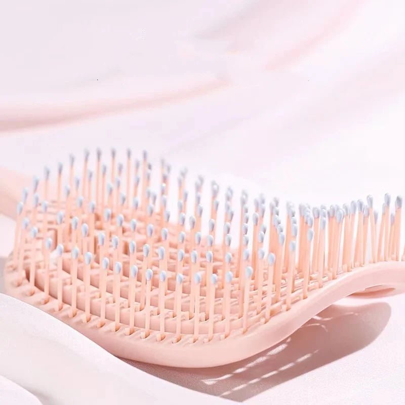 1Pcs Elastic Massage Comb Hollow Out Hair Brush Scalp Massage Combs - Shemen Beauty