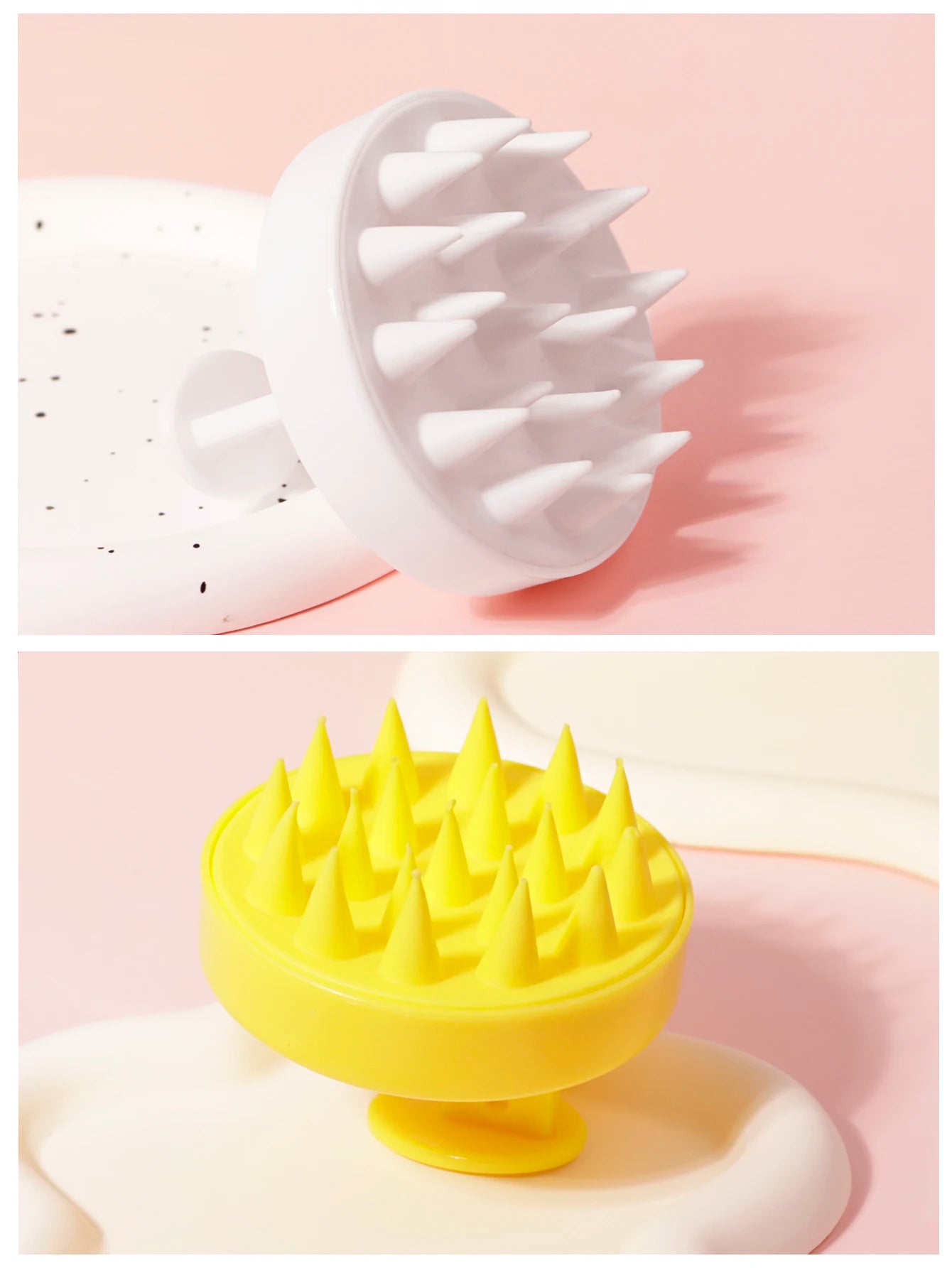 1PCS scalp massager shampoo brush, scalp cleaning brush, silicone, for - Shemen Beauty