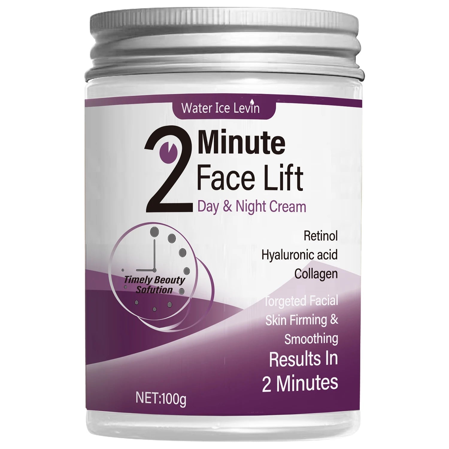 2 Minutes Facial Lifting Day and Night Cream Contains Retinol, Hyaluronic Acid and Collagen - Moisturizing Lotion Suitable for All Light Skin Tone, No Fragrance, Absorption of 2 Minutes - Shemen Beauty