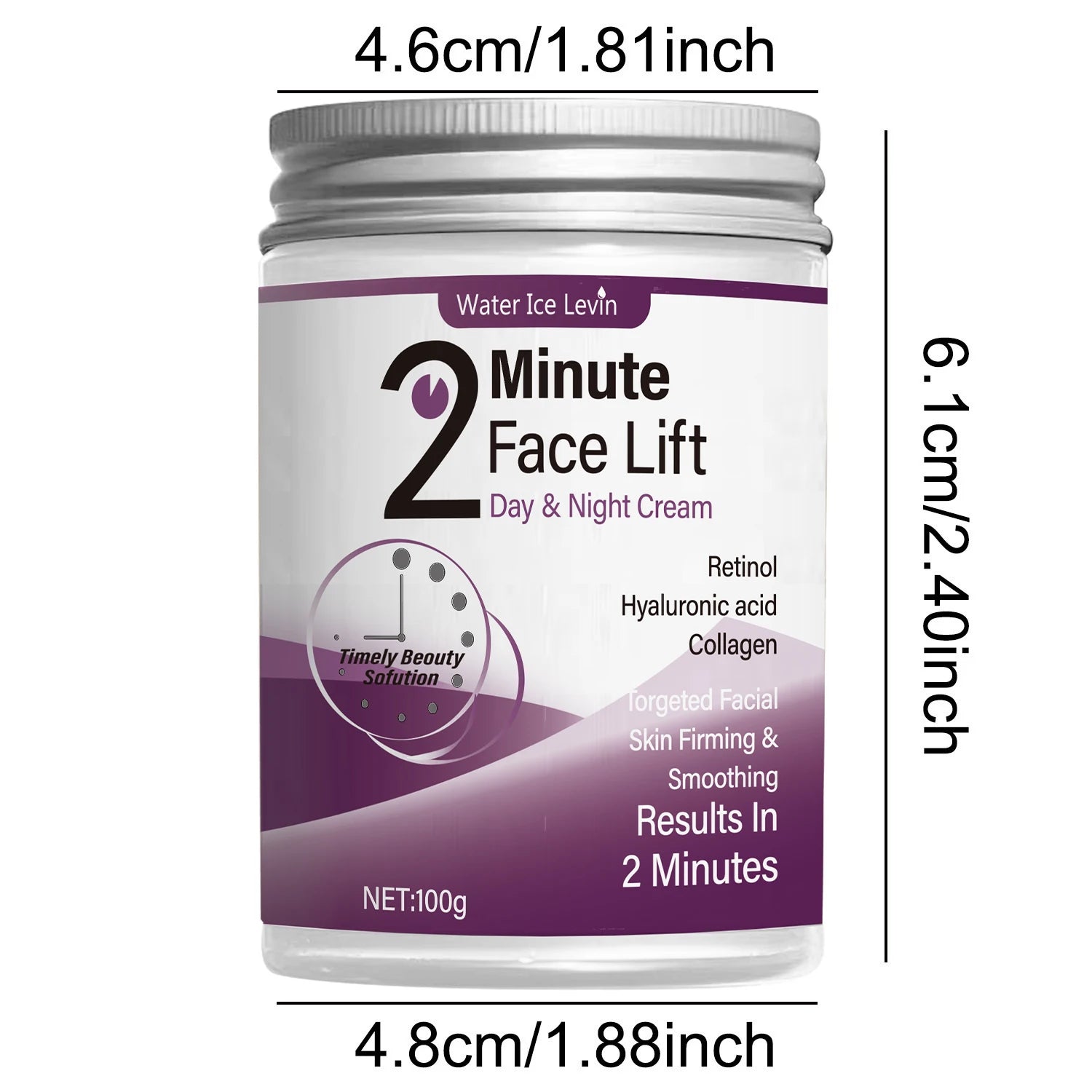 2 Minutes Facial Lifting Day and Night Cream Contains Retinol, Hyaluronic Acid and Collagen - Moisturizing Lotion Suitable for All Light Skin Tone, No Fragrance, Absorption of 2 Minutes - Shemen Beauty
