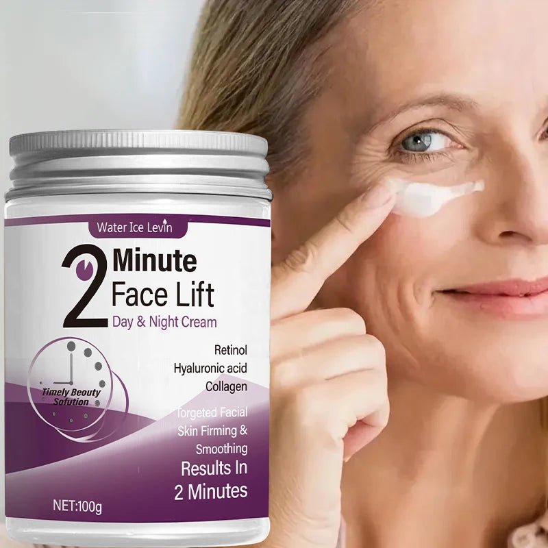 2 Minutes Facial Lifting Day and Night Cream Contains Retinol, Hyaluronic Acid and Collagen - Moisturizing Lotion Suitable for All Light Skin Tone, No Fragrance, Absorption of 2 Minutes - Shemen Beauty