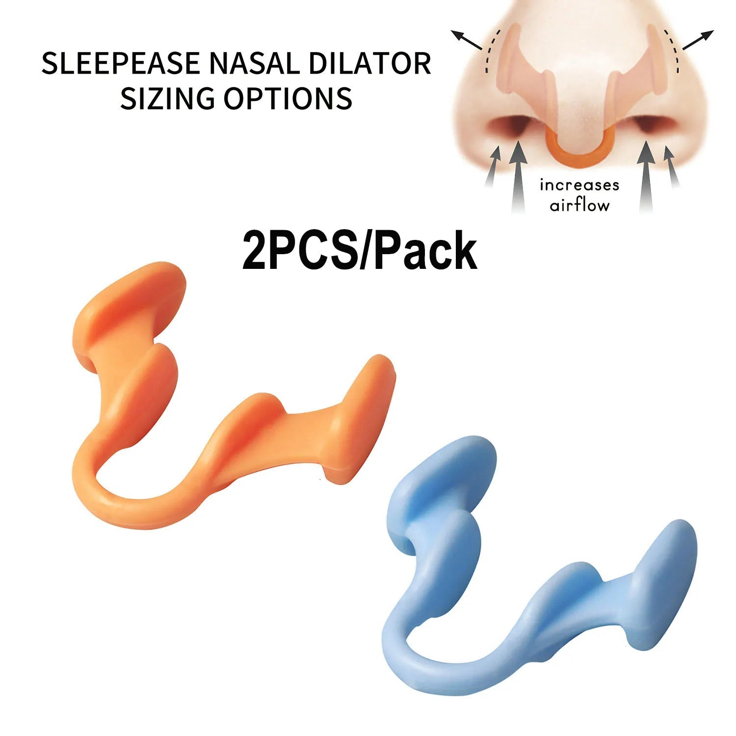 2pcs Mini Stop Snoring Device Silicone Elastic Nose Clip Anti - Snoring - Shemen Beauty