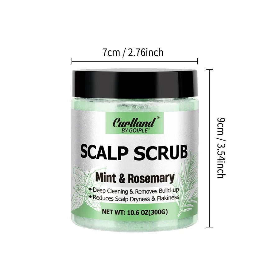 300g Rosemary Mint Scalp Scrub Deep Cleansing Refreshing Shampoo Oil Control or Hair Scalp Massager Care Products for Itchy Scal - Shemen Beauty