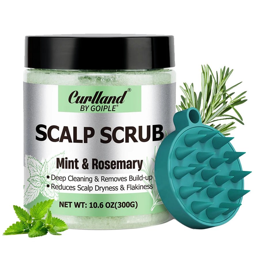 300g Rosemary Mint Scalp Scrub Deep Cleansing Refreshing Shampoo Oil Control or Hair Scalp Massager Care Products for Itchy Scal - Shemen Beauty