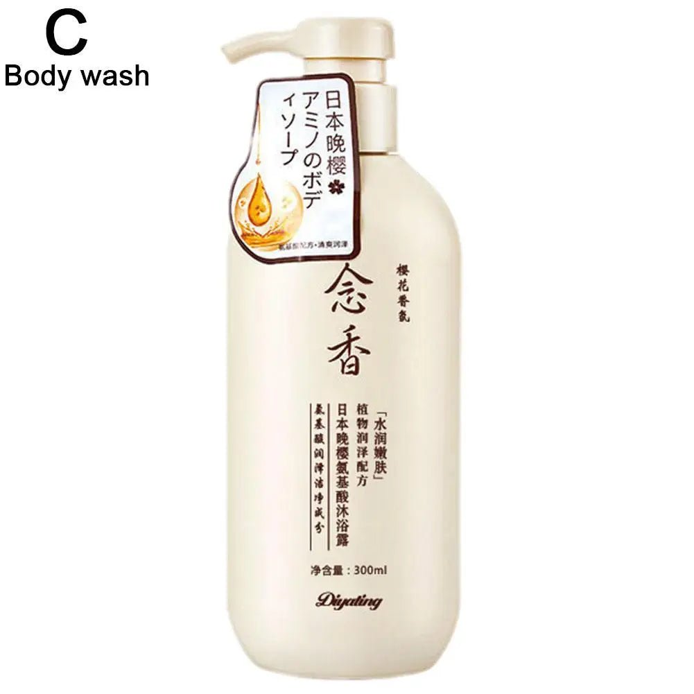 300ml Amino acid fragrant Japanese evening shampoo hair conditioner conditioner and Se hair shampoo bath lotion sham I6H9 - Shemen Beauty