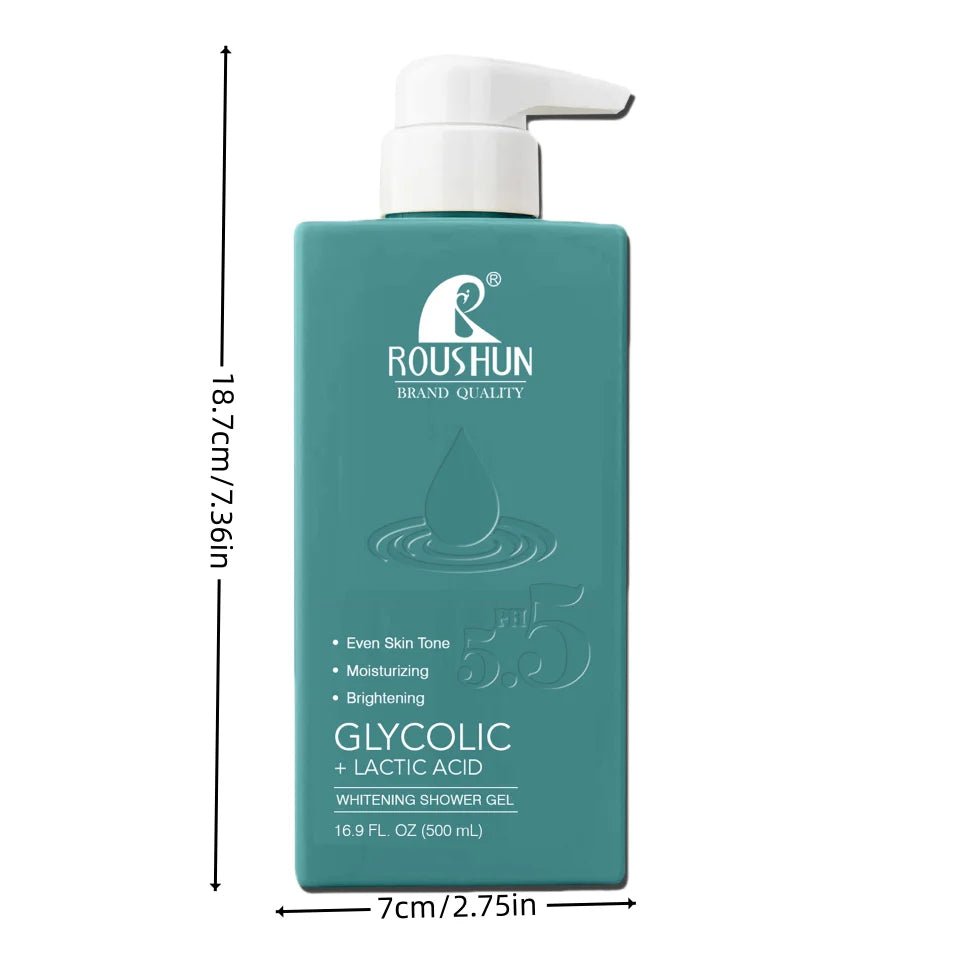 500mlLarge Capacity GLYCOLIC+LACTIC ACID shower gel Smooth and Moisturizing Skincare Hydrating Shower Gel - Shemen Beauty