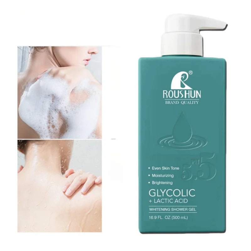 500mlLarge Capacity GLYCOLIC+LACTIC ACID shower gel Smooth and Moisturizing Skincare Hydrating Shower Gel - Shemen Beauty