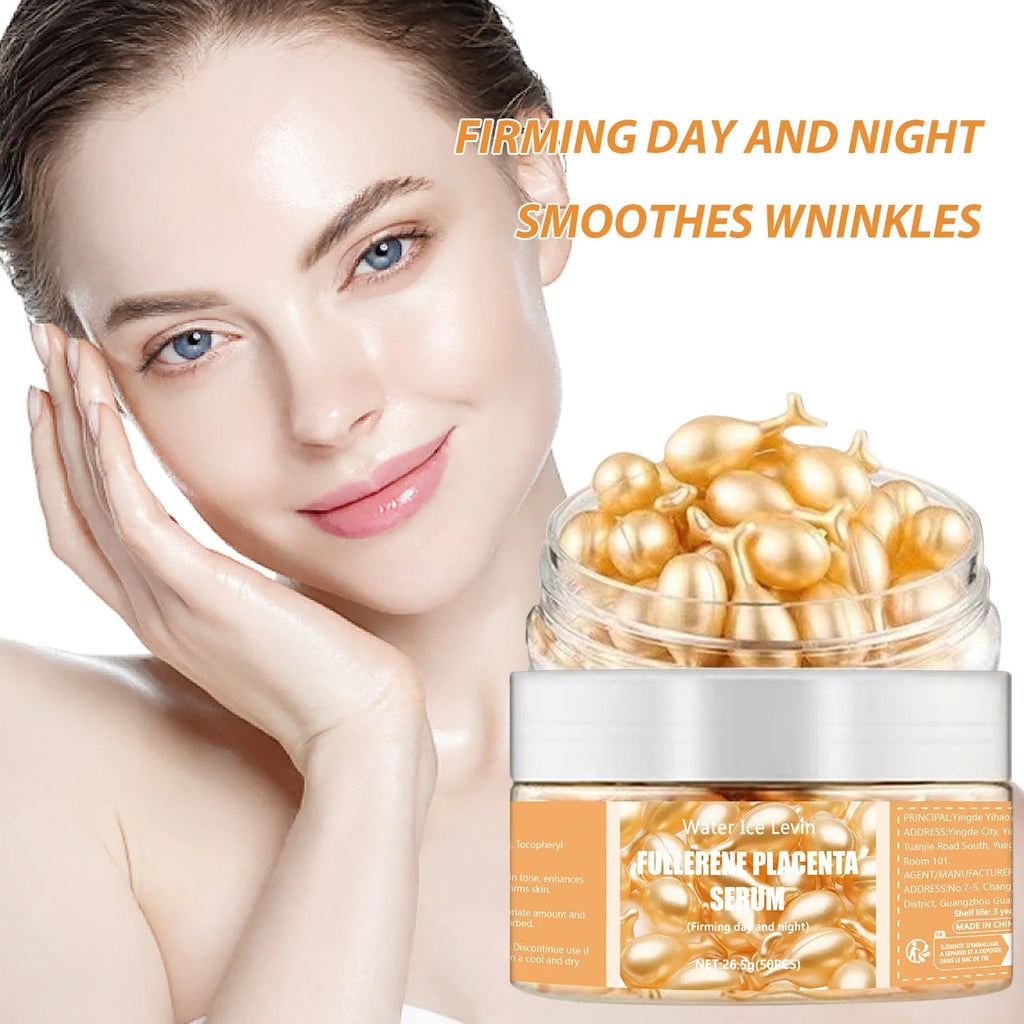 50Pcs Collagen Face Care Capsules Serum Spot Acne Wrinkle Remover Firming Whitening Hyaluronic Acid Essence Skin Care New style - Shemen Beauty