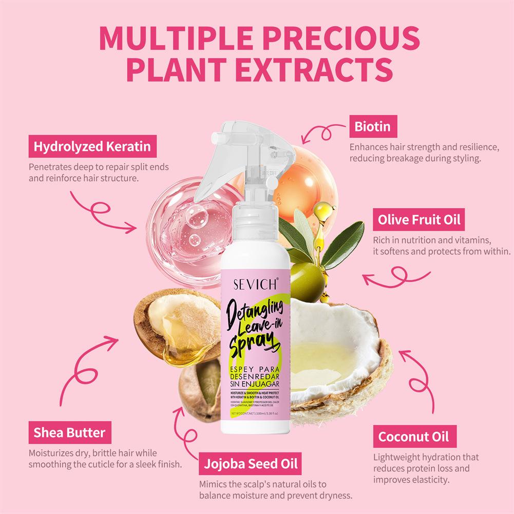 Sevich Hair Smoothing Spray To Repair Dyeing Ironing Damaged Hair Care Oil Makes Hair Silk Shine Prevents Frizz Essential - Shemen Beauty