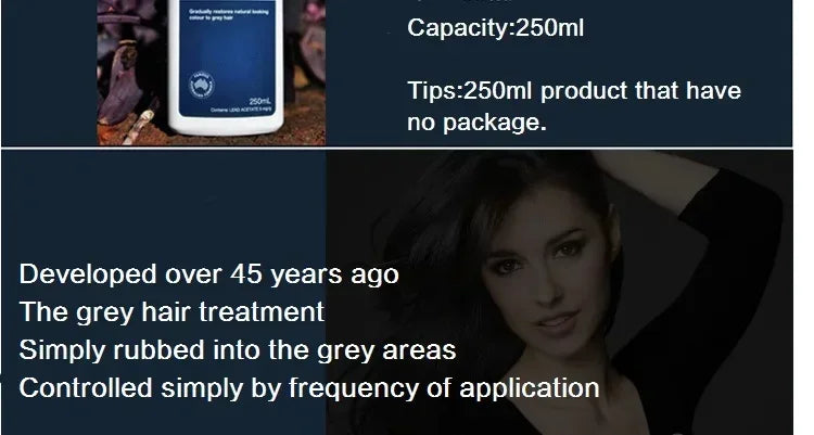 250ml Restoria Discreet Colour Restoring Cream,Grey Hair Treatment Reduce Grey Hair Care - Suitable for Men Women Shampoo