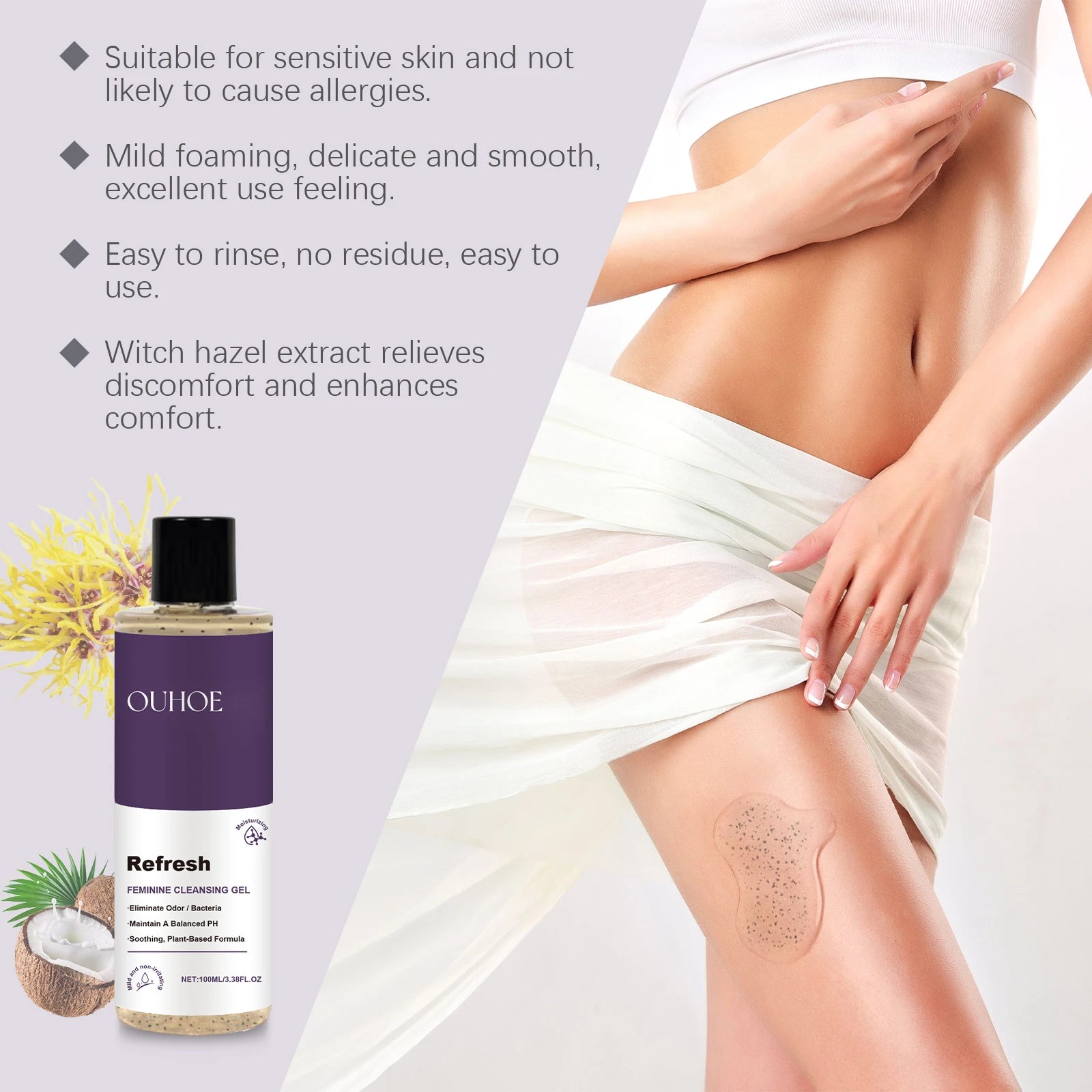 Feminine Wash Gel PH Balanced Long Lasting Moisturizing for Private Part Refreshing Cleansing Prevent Dryness Woman Healthy Care - Shemen Beauty