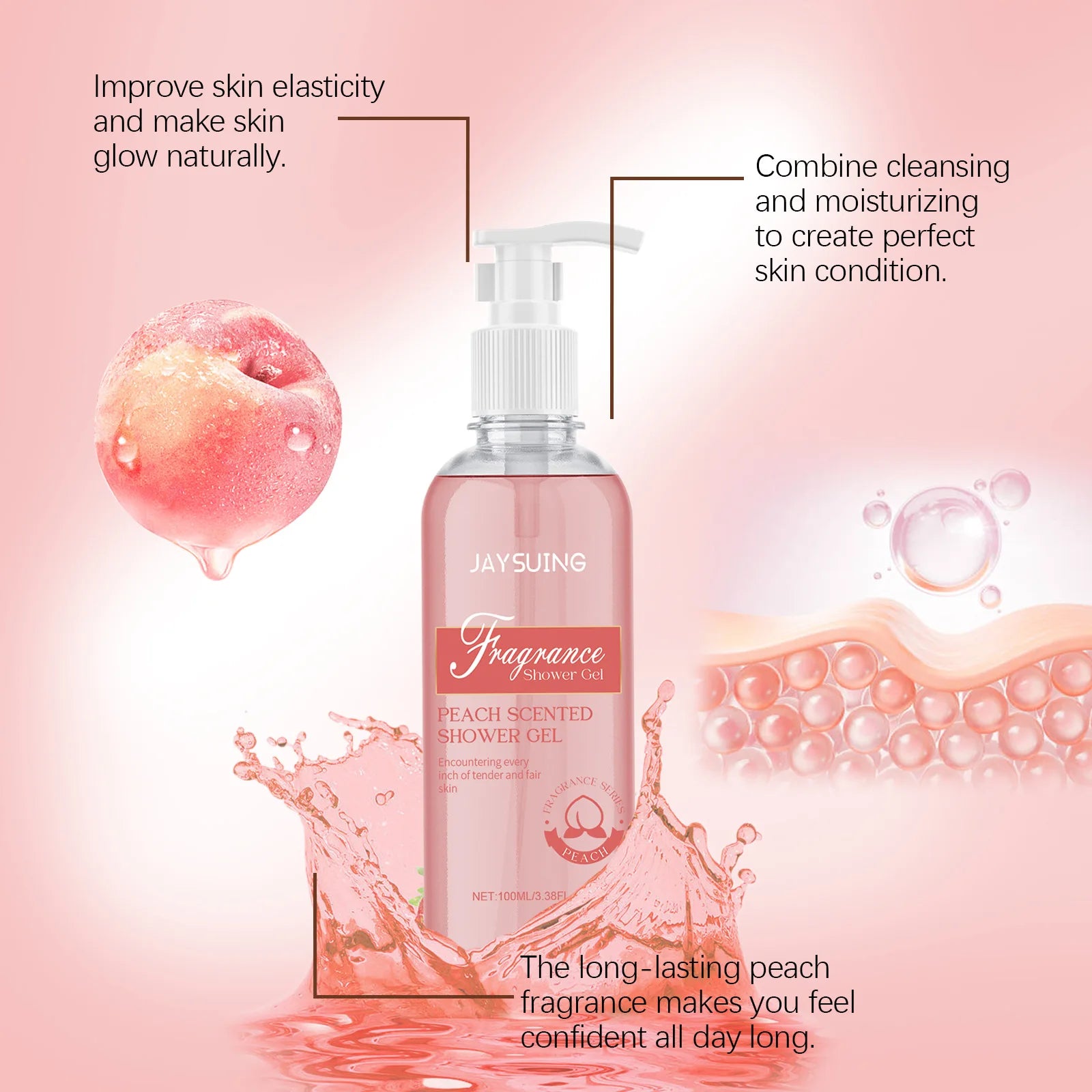 Fragrant Shower Gel Body Wash Perfume Long Lasting Fragrance Deep Cleansing Moisturizing Refresh Smooth Exfoliating Bath Lotion - Shemen Beauty