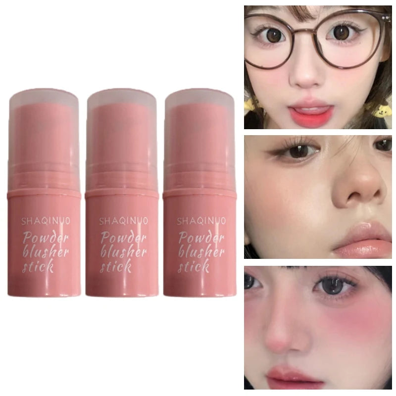 SHAQINUO Energizing Blush Stick - Natural Matte Finish, Creamy Texture, Easy to Blend for a Youthful Glow - Shemen Beauty