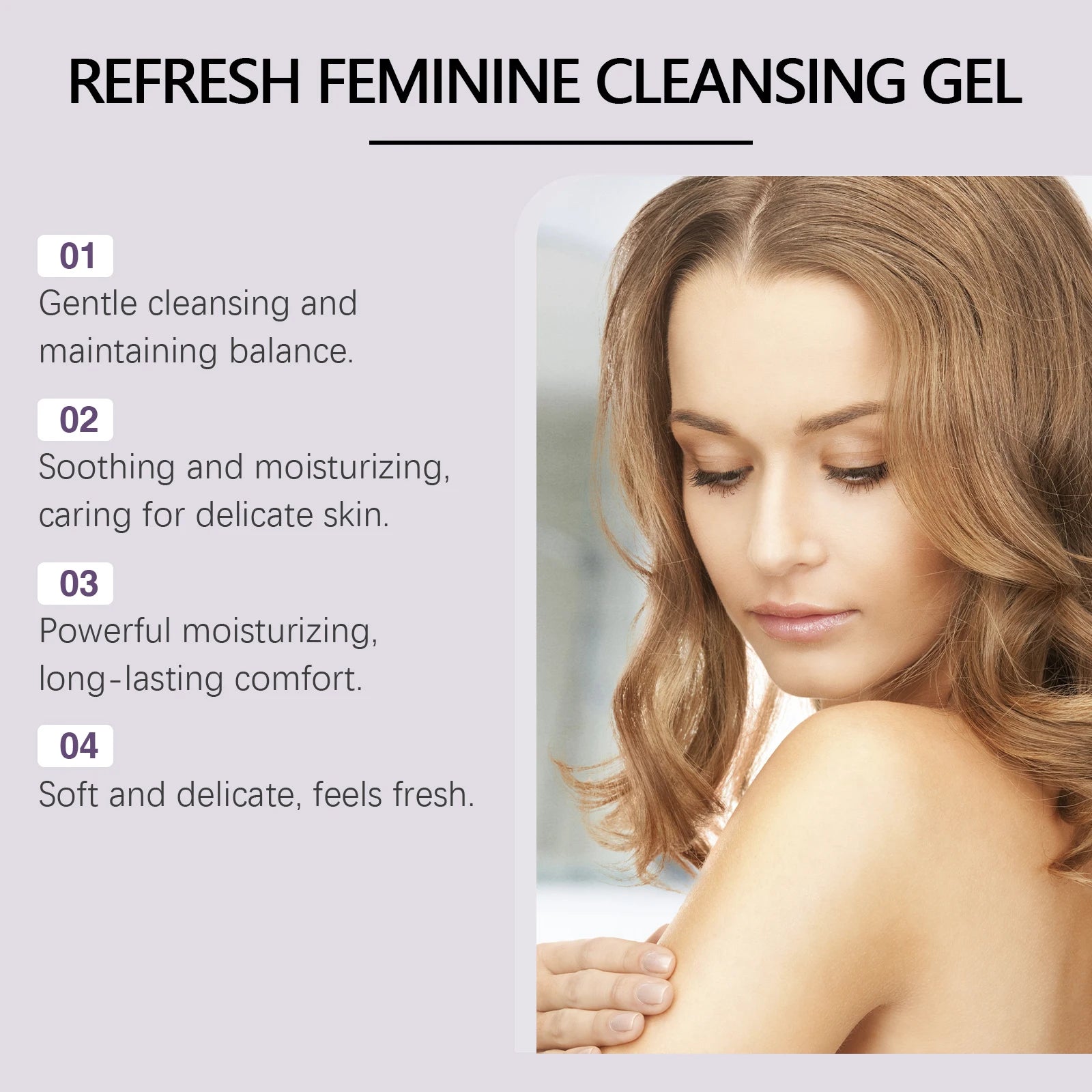 Feminine Wash Gel PH Balanced Long Lasting Moisturizing for Private Part Refreshing Cleansing Prevent Dryness Woman Healthy Care