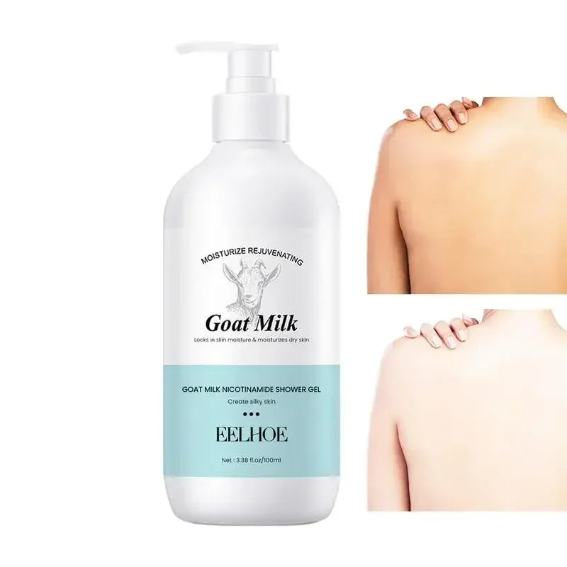 500ml Goat Milk Niacinamide Shower GelClean Body Wash Body Exfoliator Skin Lightening Moisturizing Melanin Control