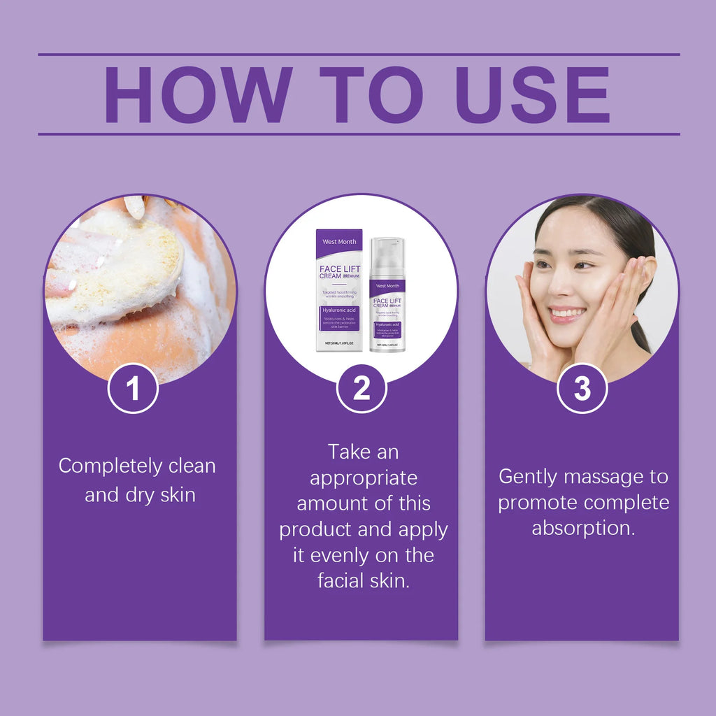 Face Lift Cream Restore Skin Elasticity Protect Skin Barrier Deeply Moisturize Nourish Deep Moisturizing Even Out Skin Tone 50ml - Shemen Beauty