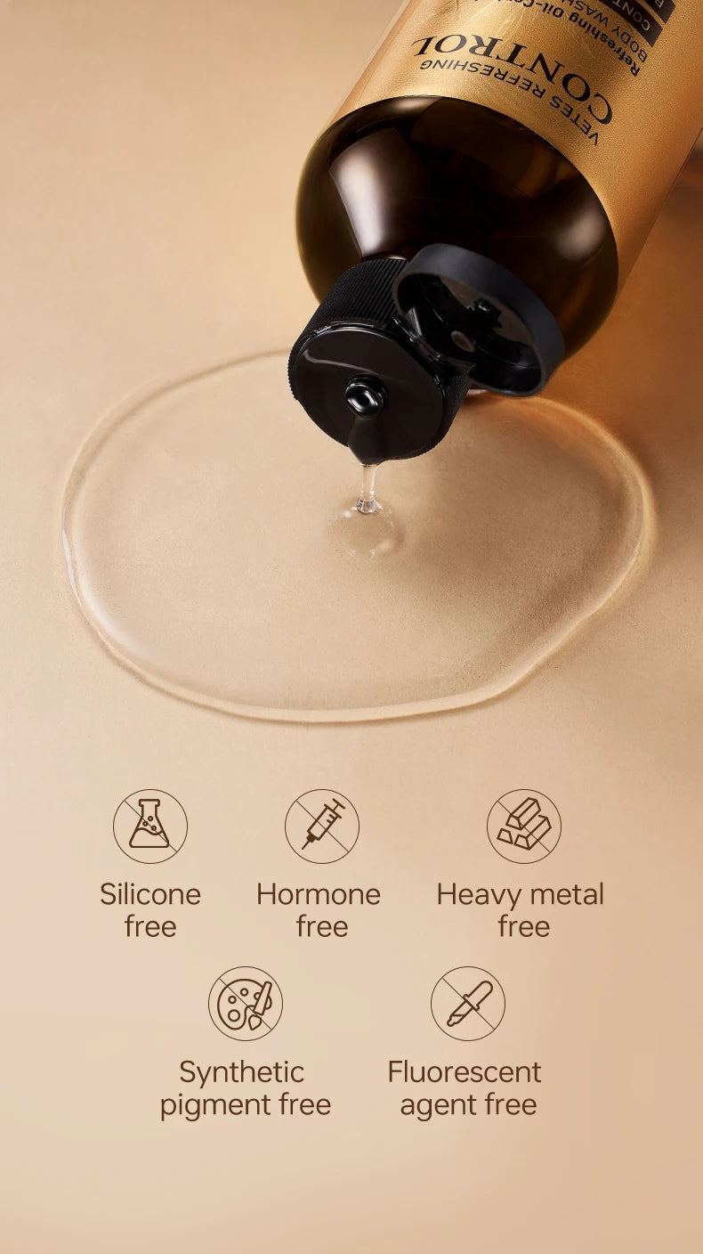 VETES Shampoo and Shower Gel Set 260ml Oil Control Tea Aroma Lasting Deepy Clean Moisturizing and Balancing Water and Oil Care - Shemen Beauty