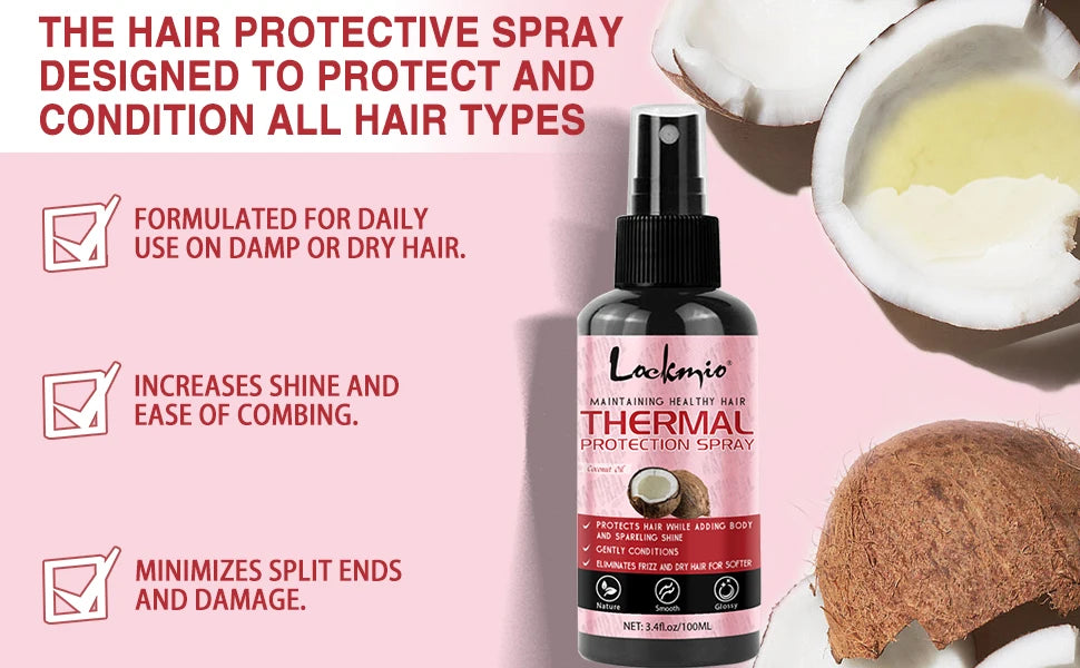 Thermal Protection Spray for Hair Heat Protector Serum Protect Hair From UV Damaged Moisturizing Hair-care Conditioner for Women - Shemen Beauty