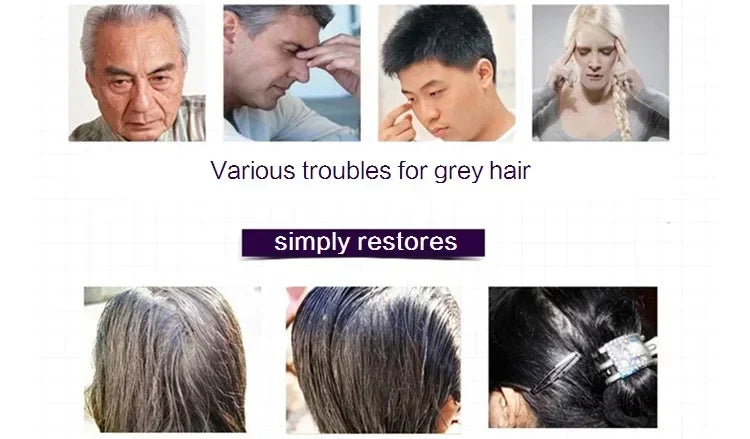 250ml Restoria Discreet Colour Restoring Cream,Grey Hair Treatment Reduce Grey Hair Care - Suitable for Men Women Shampoo