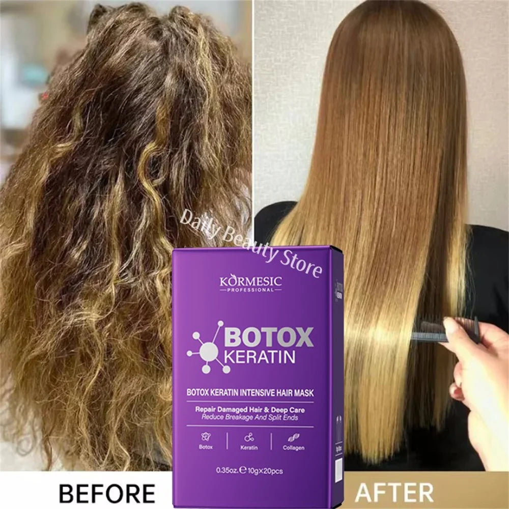 Magical Keratin Hair Mask 5 Seconds Repair Damaged Frizzy Hair Soft Smooth Shiny Nutrition Deep Moisturize Nourishing Hair Care - Shemen Beauty