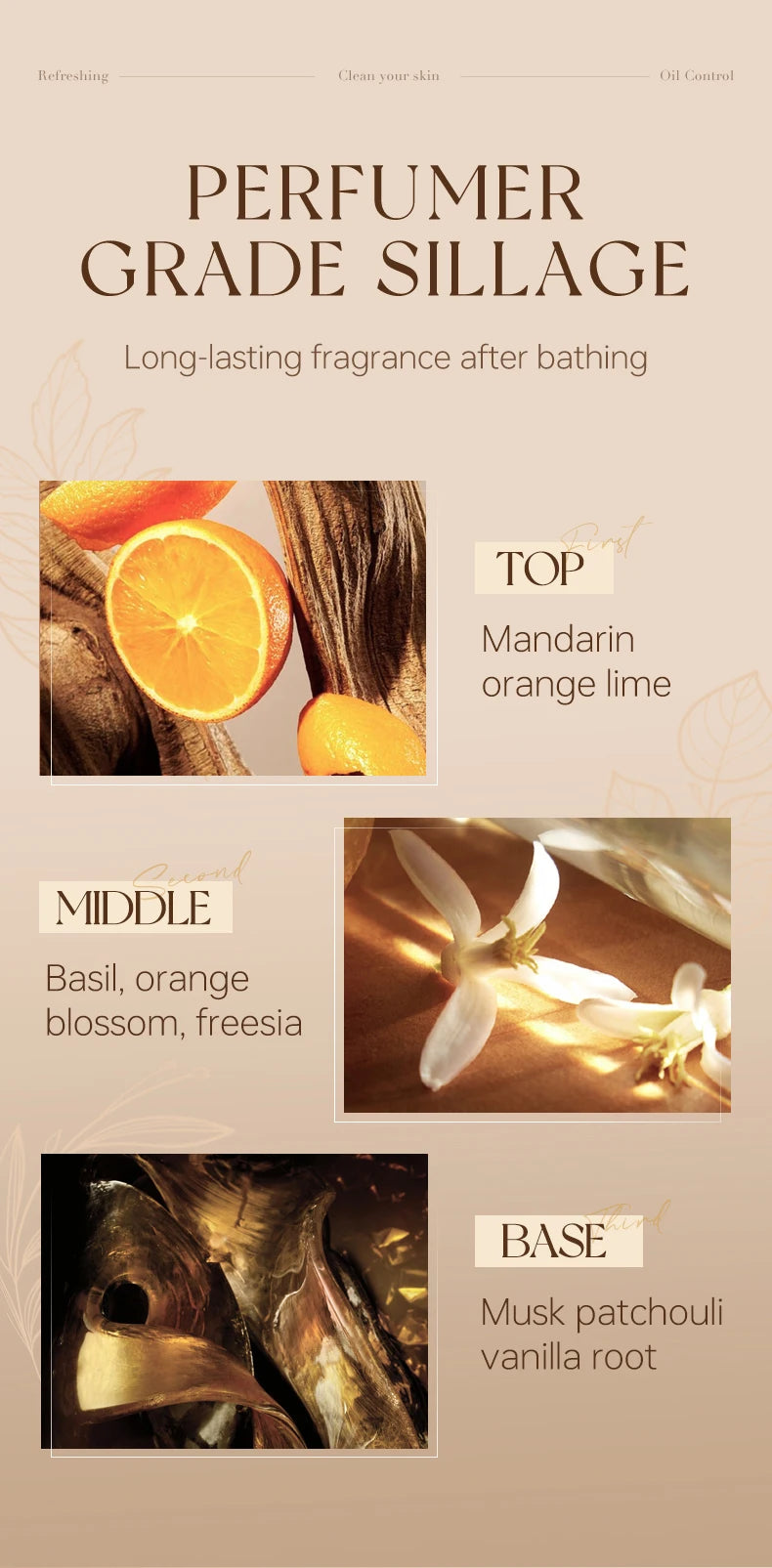 VETES Shampoo and Shower Gel Set 260ml Oil Control Tea Aroma Lasting Deepy Clean Moisturizing and Balancing Water and Oil Care - Shemen Beauty