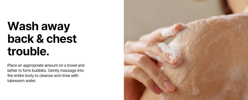 16.9 oz Salicylic Acid Body Wash, Gentle & Smoothing  Mild Exfoliating Daily Acne Body Wash Deep Cleanses Back Acne and Sebum