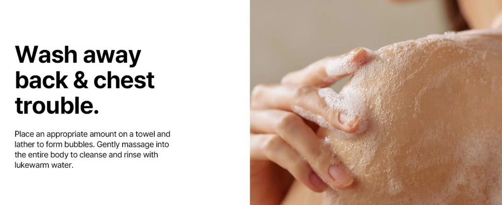 16.9 oz Salicylic Acid Body Wash, Gentle & Smoothing  Mild Exfoliating Daily Acne Body Wash Deep Cleanses Back Acne and Sebum