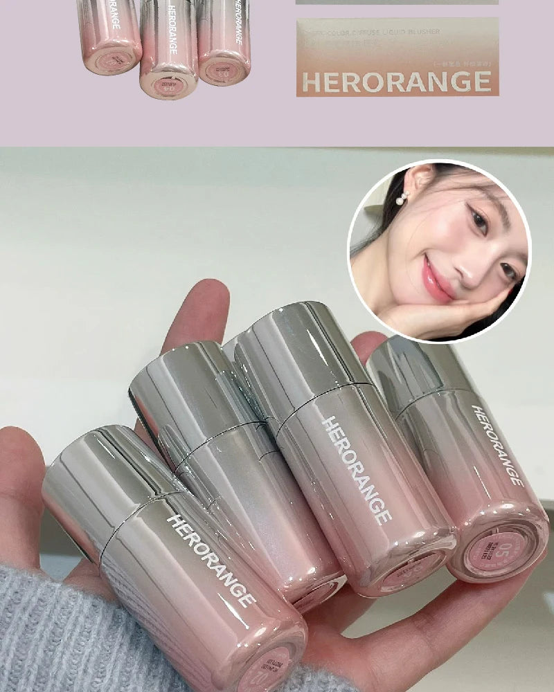 HERORANGE Liquid Blush Natural Complexion-enhancing Low-saturation Matte Multi-purpose Blush Liquid - Shemen Beauty