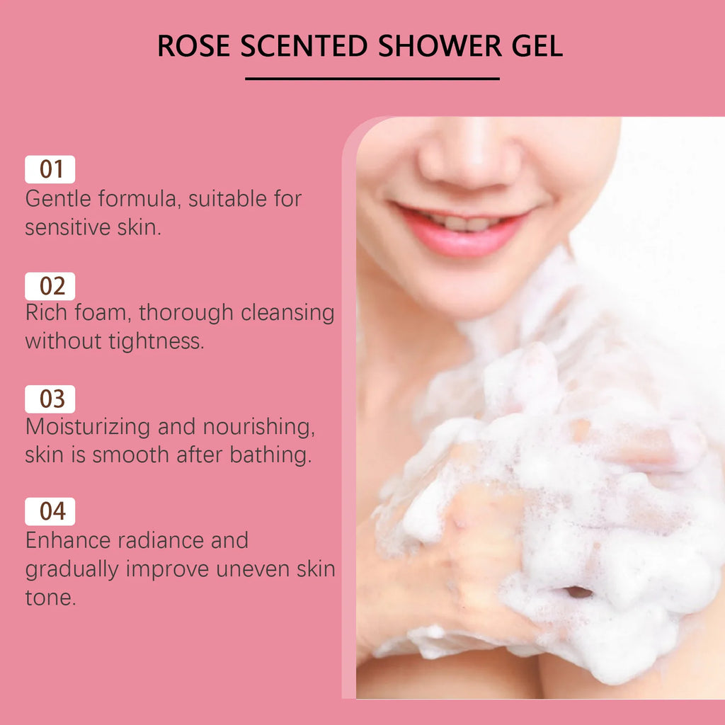 Fragrant Shower Gel Body Wash Perfume Long Lasting Fragrance Deep Cleansing Moisturizing Refresh Smooth Exfoliating Bath Lotion - Shemen Beauty