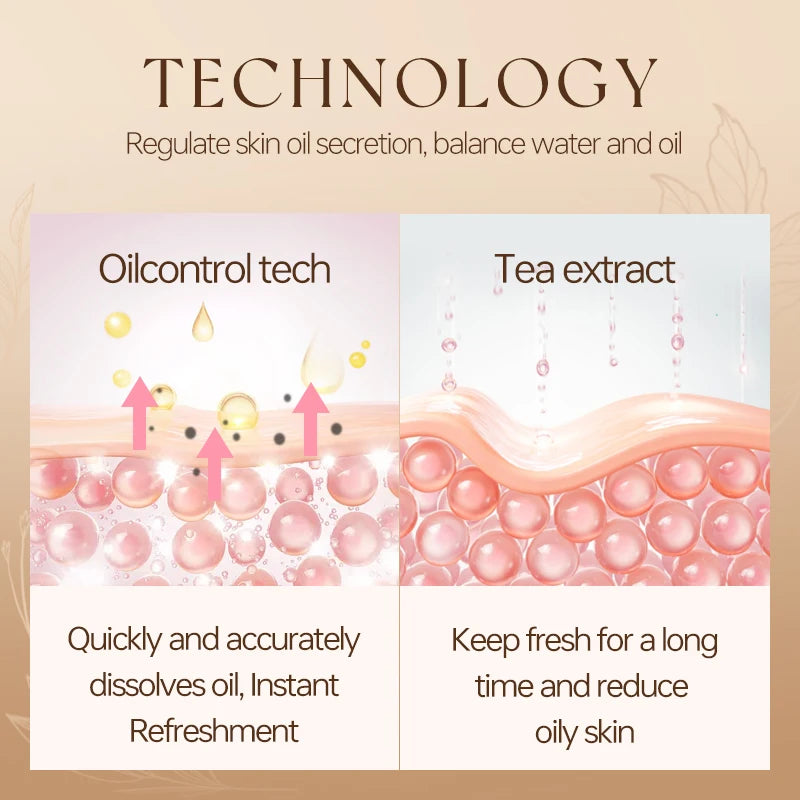 VETES Shampoo and Shower Gel Set 260ml Oil Control Tea Aroma Lasting Deepy Clean Moisturizing and Balancing Water and Oil Care - Shemen Beauty