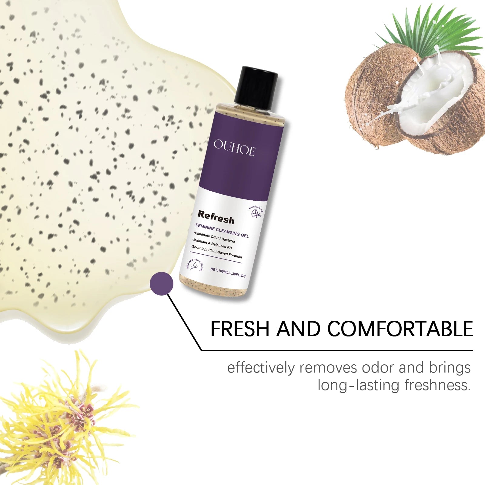 Feminine Wash Gel PH Balanced Long Lasting Moisturizing for Private Part Refreshing Cleansing Prevent Dryness Woman Healthy Care - Shemen Beauty