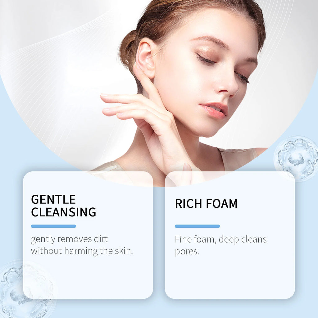 Collagen Facial Cleanser Mousse Deep Cleansing Skincare Controls Oil Moisturizing Firming Face Wash Foam Cleanser Skin Care - Shemen Beauty