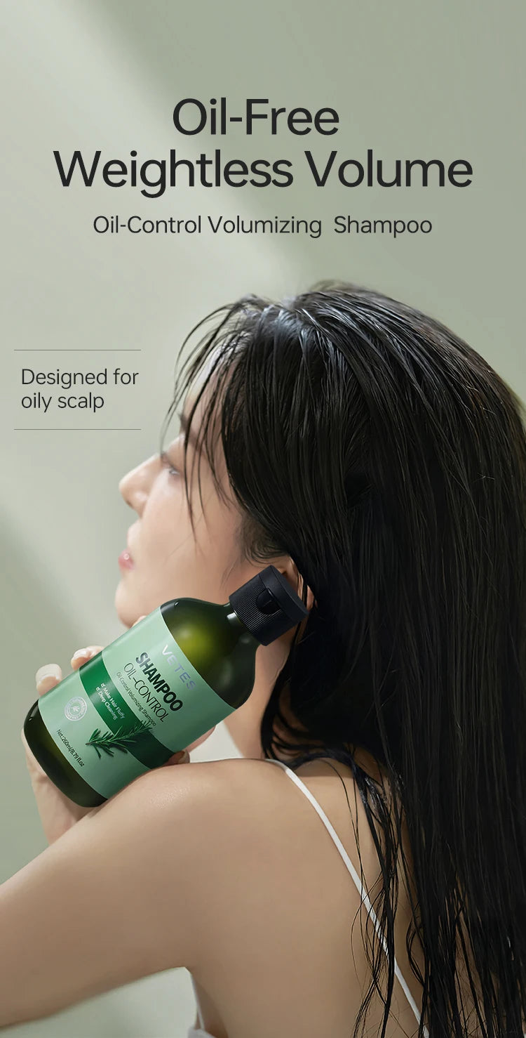 VETES Shampoo and Shower Gel Set 260ml Oil Control Tea Aroma Lasting Deepy Clean Moisturizing and Balancing Water and Oil Care - Shemen Beauty