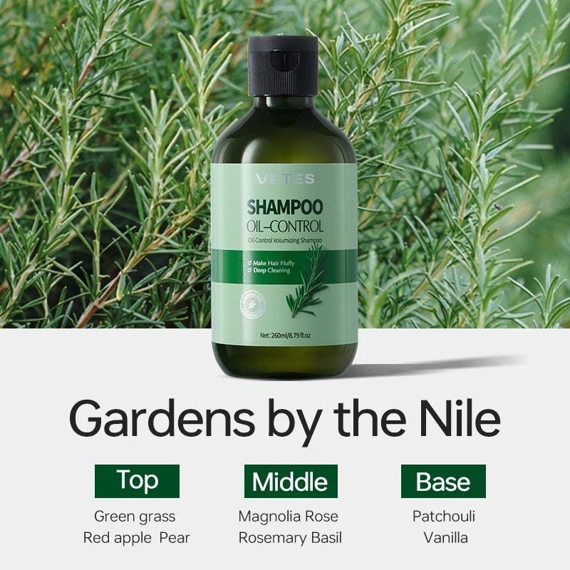 VETES Shampoo and Shower Gel Set 260ml Oil Control Tea Aroma Lasting Deepy Clean Moisturizing and Balancing Water and Oil Care - Shemen Beauty