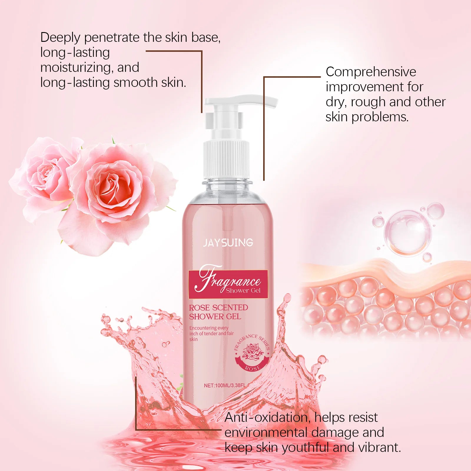 Fragrant Shower Gel Body Wash Perfume Long Lasting Fragrance Deep Cleansing Moisturizing Refresh Smooth Exfoliating Bath Lotion - Shemen Beauty