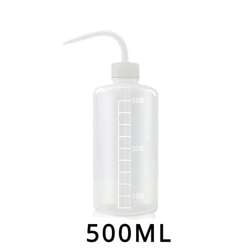 250/500mL Plastic Squeeze Bottle Curved Nozzle Water Bottle Transparent with Scale Cleaning Succulent Plants Watering Tool