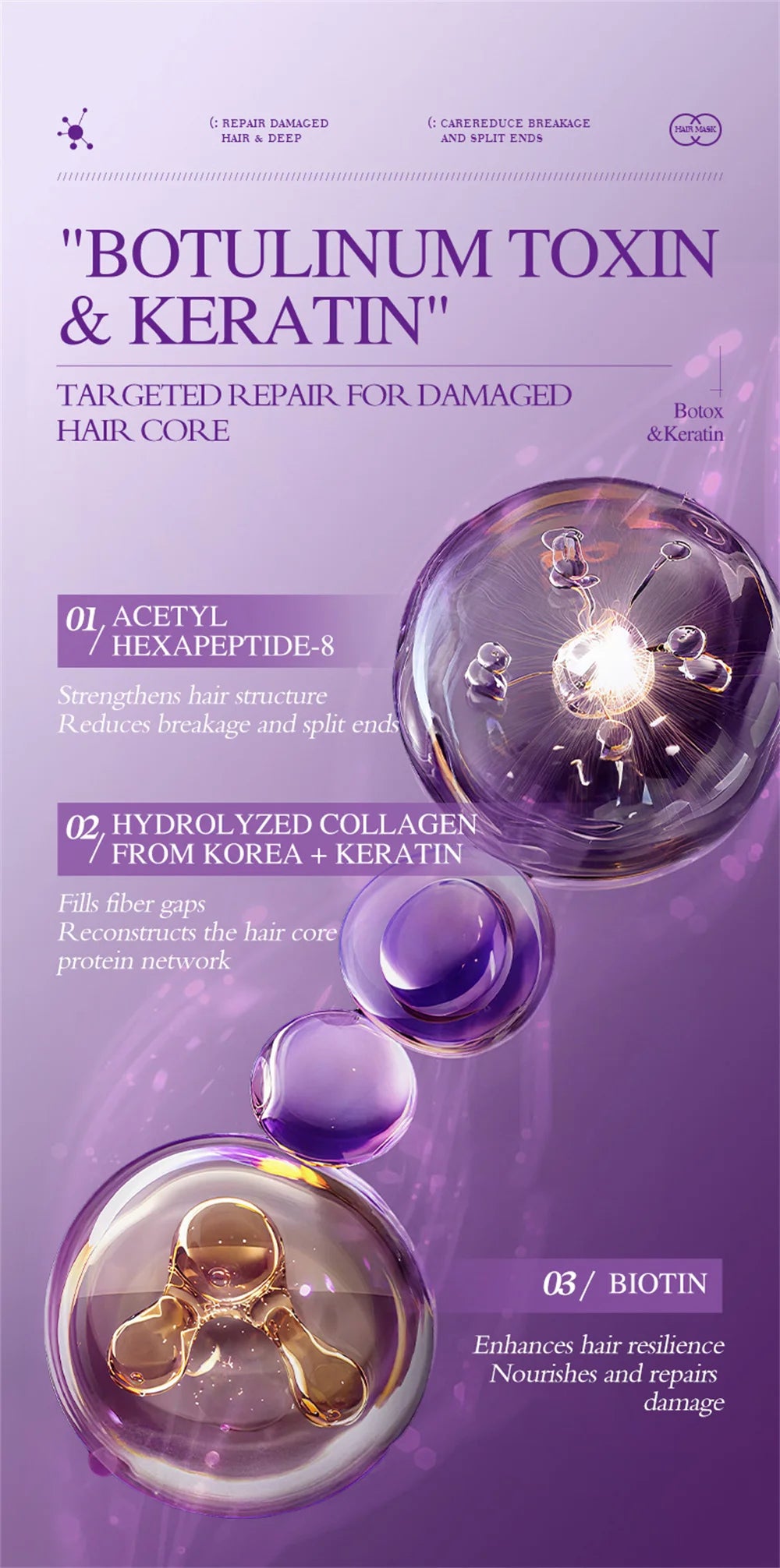 Magical Keratin Hair Mask 5 Seconds Repair Damaged Frizzy Hair Soft Smooth Shiny Nutrition Deep Moisturize Nourishing Hair Care - Shemen Beauty