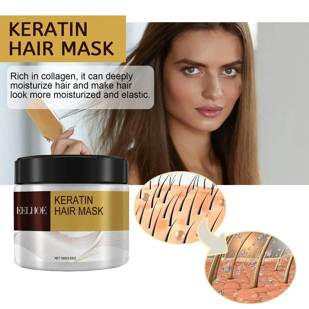 Hair Membrane Natural Repair Hair Mask Prevent Dryness Split Ends Repair Damage Frizz Tangles Soft Smooth Hair Care Products - Shemen Beauty