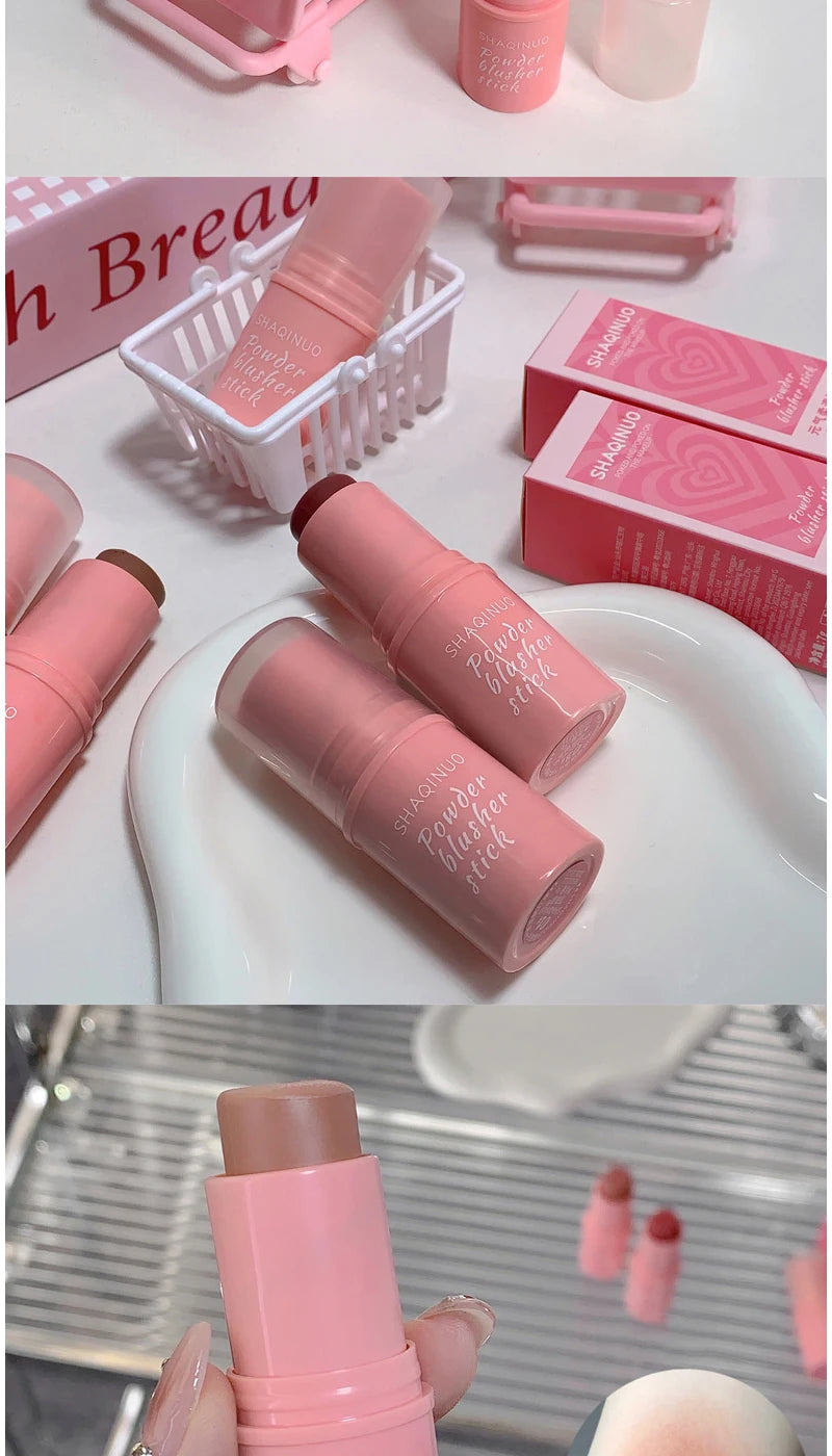 SHAQINUO Energizing Blush Stick - Natural Matte Finish, Creamy Texture, Easy to Blend for a Youthful Glow - Shemen Beauty